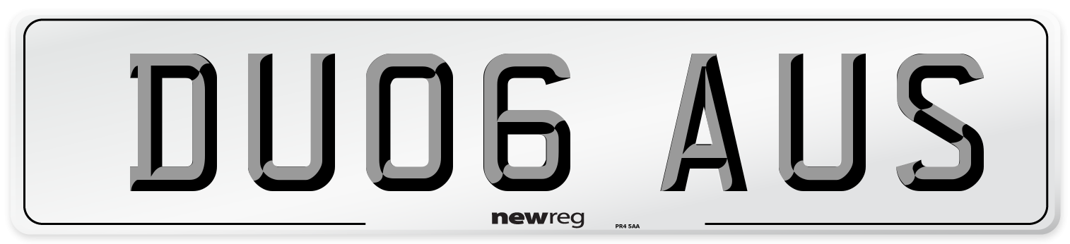 DU06 AUS Number Plate from New Reg